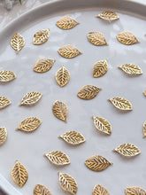 Load image into Gallery viewer, 18K Gold Plated Organic Leaf Pendant with One Hole
