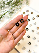 Load image into Gallery viewer, 18K Real Gold/White Gold Plated Brass Flower with 316 Surgical Stainless Steel Posts
