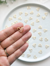Load image into Gallery viewer, 24K Gold/925 Sterling Silver Plated Heart Bezels
