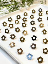Load image into Gallery viewer, 18K Real Gold/White Gold Plated Brass Flower with 316 Surgical Stainless Steel Posts
