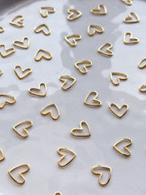 Load image into Gallery viewer, 24K Gold/925 Sterling Silver Plated Heart Bezels
