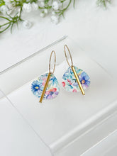 Load image into Gallery viewer, The Colorful Floral Drop Hoops
