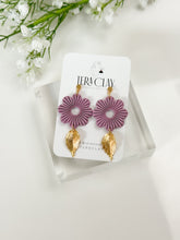 Load image into Gallery viewer, The Corduroy Flower Dangles in Lilac
