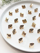 Load image into Gallery viewer, 18K Real Gold Plated Spotted Rhombus Stud Posts with Stainless Steel Pins
