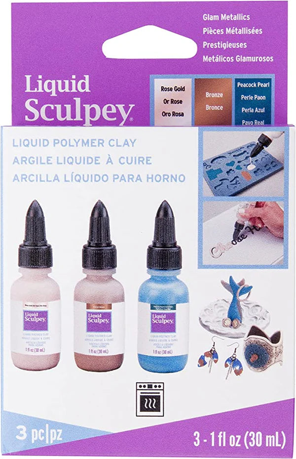 Liquid Sculpey Multipack - Glam Metallics 3 x 29 ml