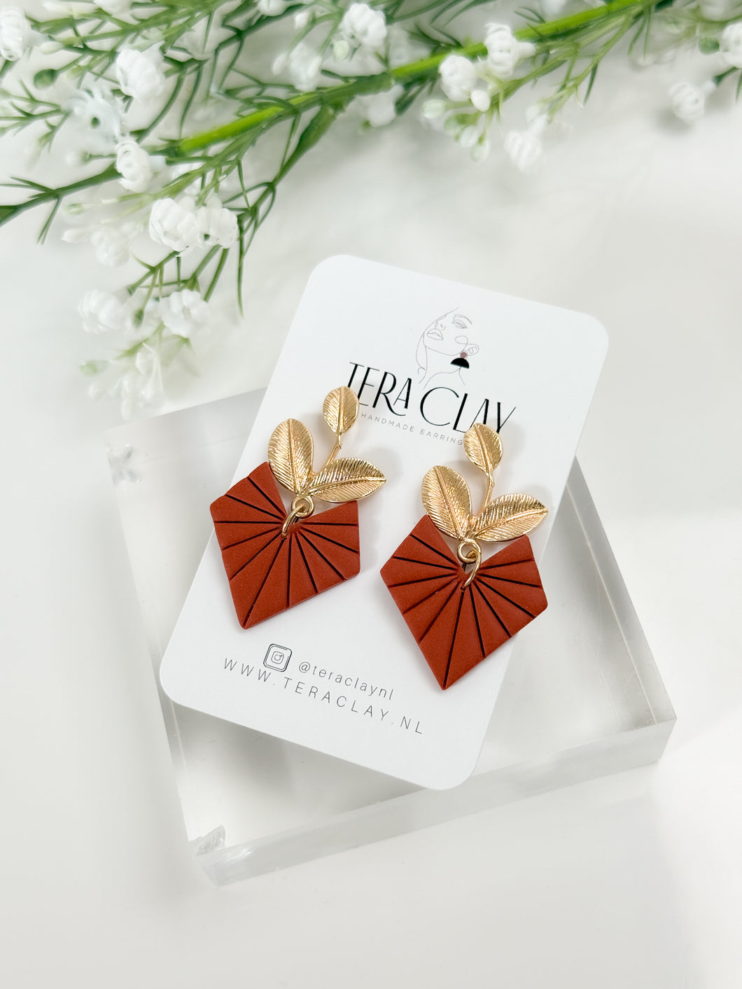 The Jamie Earrings in Terracotta