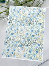 Load image into Gallery viewer, Transfer Paper 254 Green Leaves &amp; Blue Flowers | Image Water Transfer
