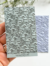 Load image into Gallery viewer, Clouds &amp; Rainbows Rubber Texture Mat for Polymer Clay
