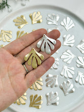 Load image into Gallery viewer, 24K Gold/925 Sterling Silver Plated Tropical Leaf Charm with One Hole
