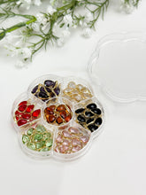 Load image into Gallery viewer, Gold Plated Glass Drop Charms in 7 colors - 70pcs set
