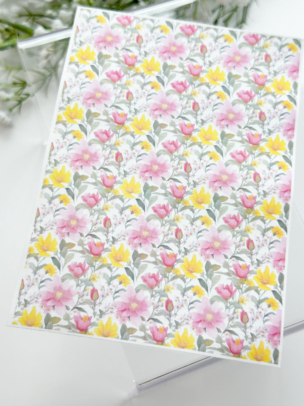 Transfer Paper 374 Pink & Yellow Flowers | Image Water Transfer