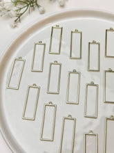 Load image into Gallery viewer, 18k Real Gold Plated Rectangle Alloy Bezel Charms
