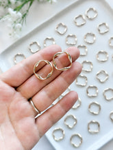 Load image into Gallery viewer, 18K Gold Plated Organic Twisted Circle Bezel | Nickel Free
