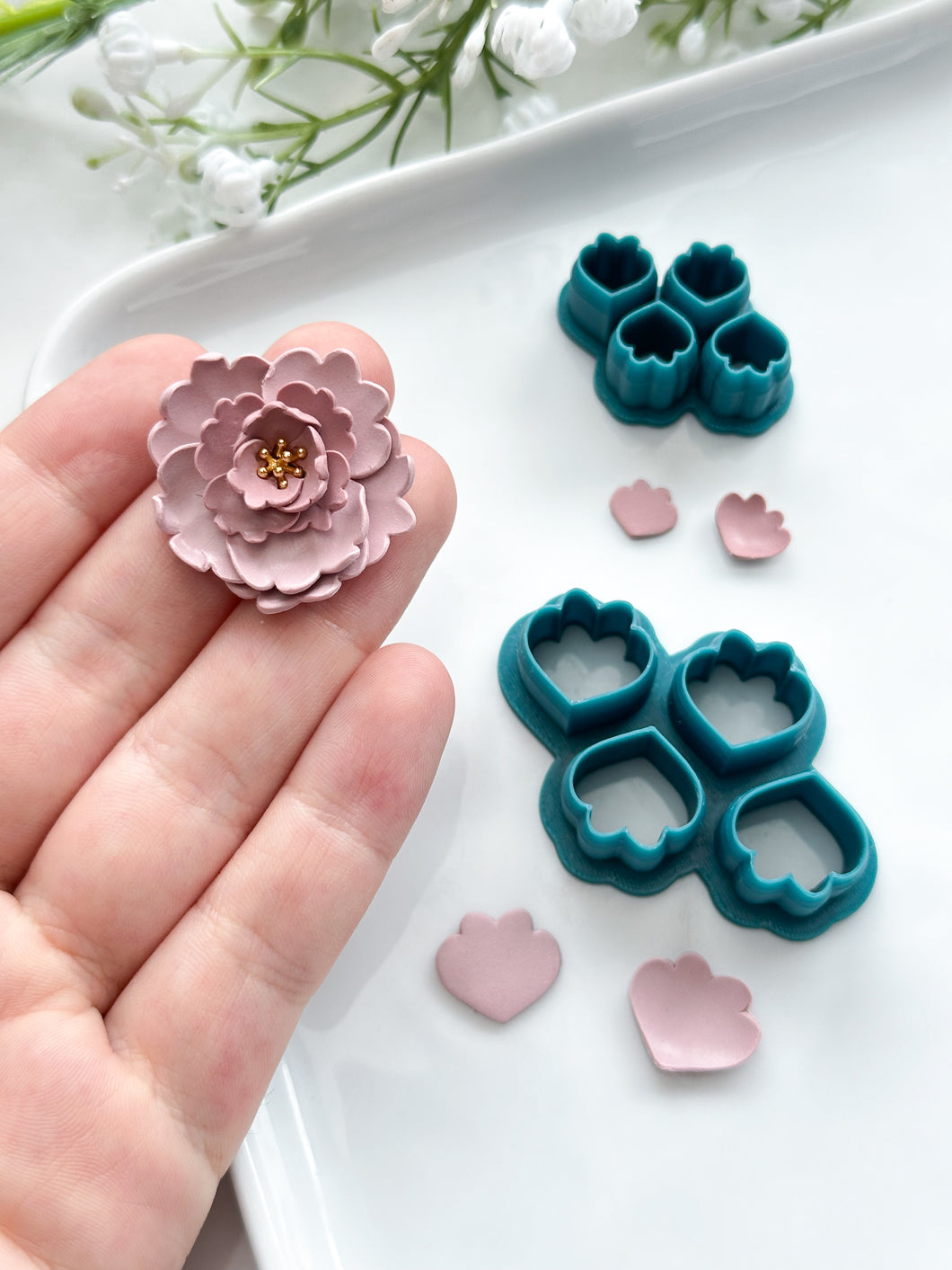 Petal Cluster Duo #1 Polymer Clay Cutters