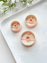 Load image into Gallery viewer, Chunky Circle Donut with Drill Guides Polymer Clay Cutter
