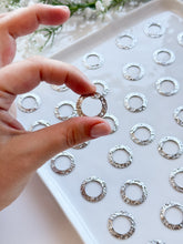 Load image into Gallery viewer, Real Platinum Plated Brass Rounded Circle Connector Link with Two Holes

