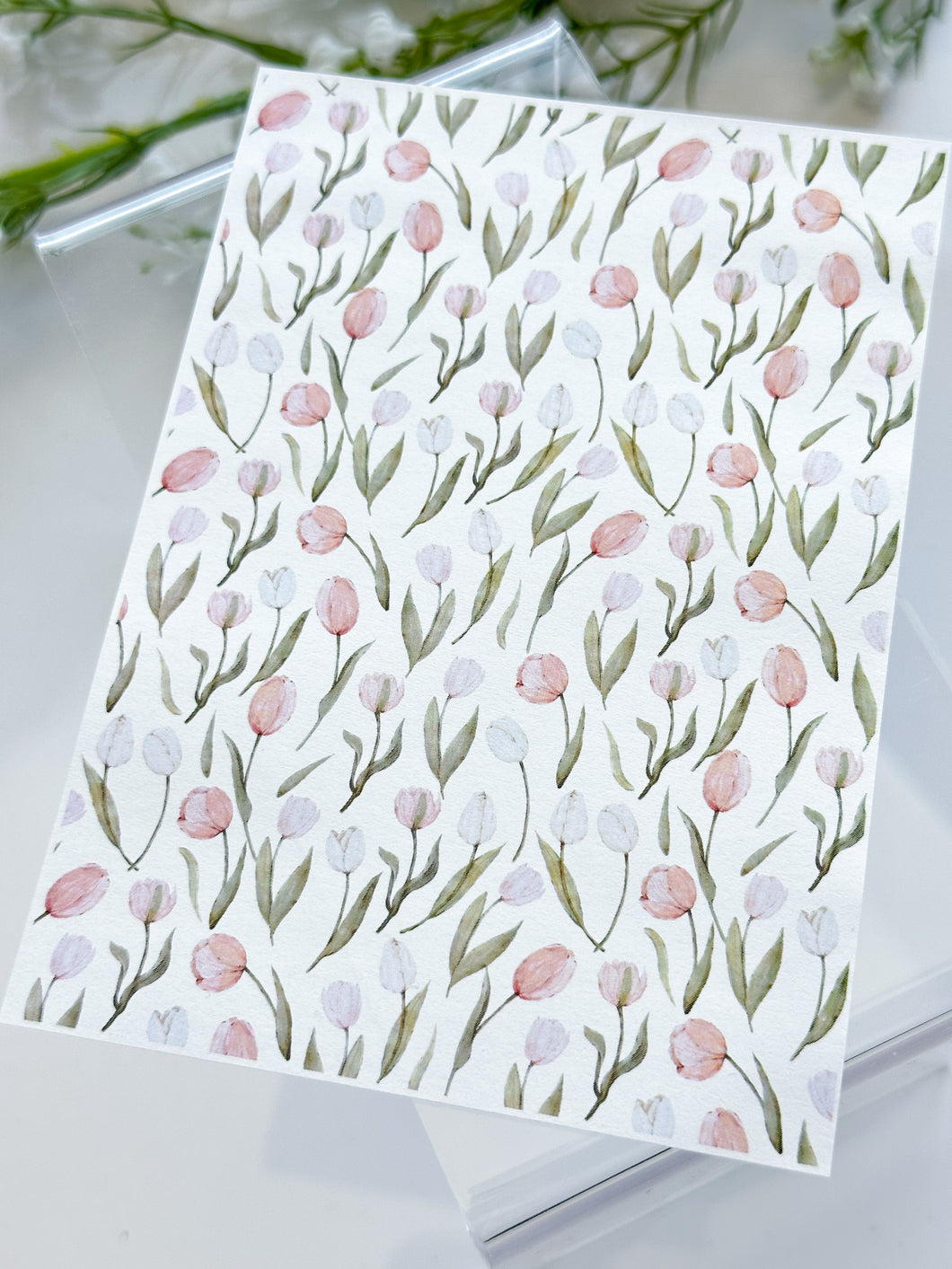 Transfer Paper 303 Watercolor Tulips | Image Water Transfer