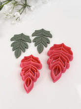 Load image into Gallery viewer, Fall Leaf Triple Dangle Polymer Clay Cutter
