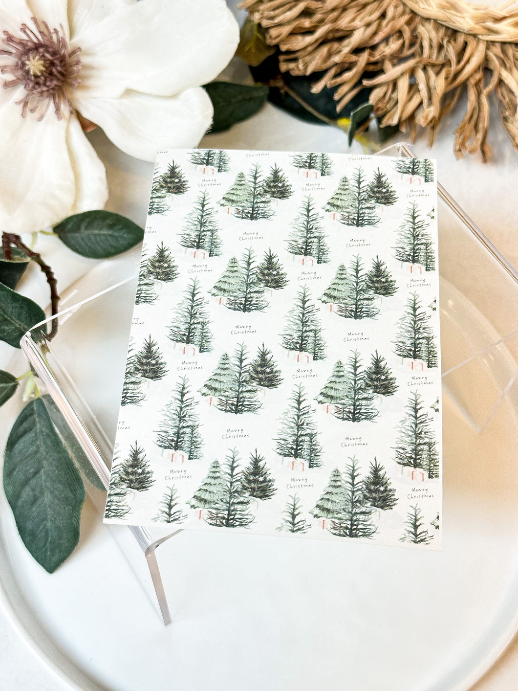 Transfer Paper 215 Christmas Watercolor Trees | Image Water Transfer