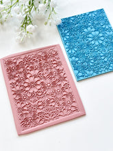 Load image into Gallery viewer, Wall of Flowers Rubber Texture Mat for Polymer Clay
