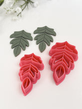 Load image into Gallery viewer, Fall Leaf Triple Dangle Polymer Clay Cutter
