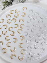 Load image into Gallery viewer, 24K Gold/925 Sterling Silver Plated Moon Bezels
