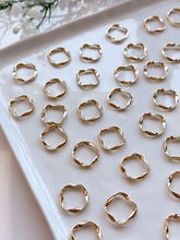 Load image into Gallery viewer, 18K Gold Plated Organic Twisted Circle Bezel | Nickel Free
