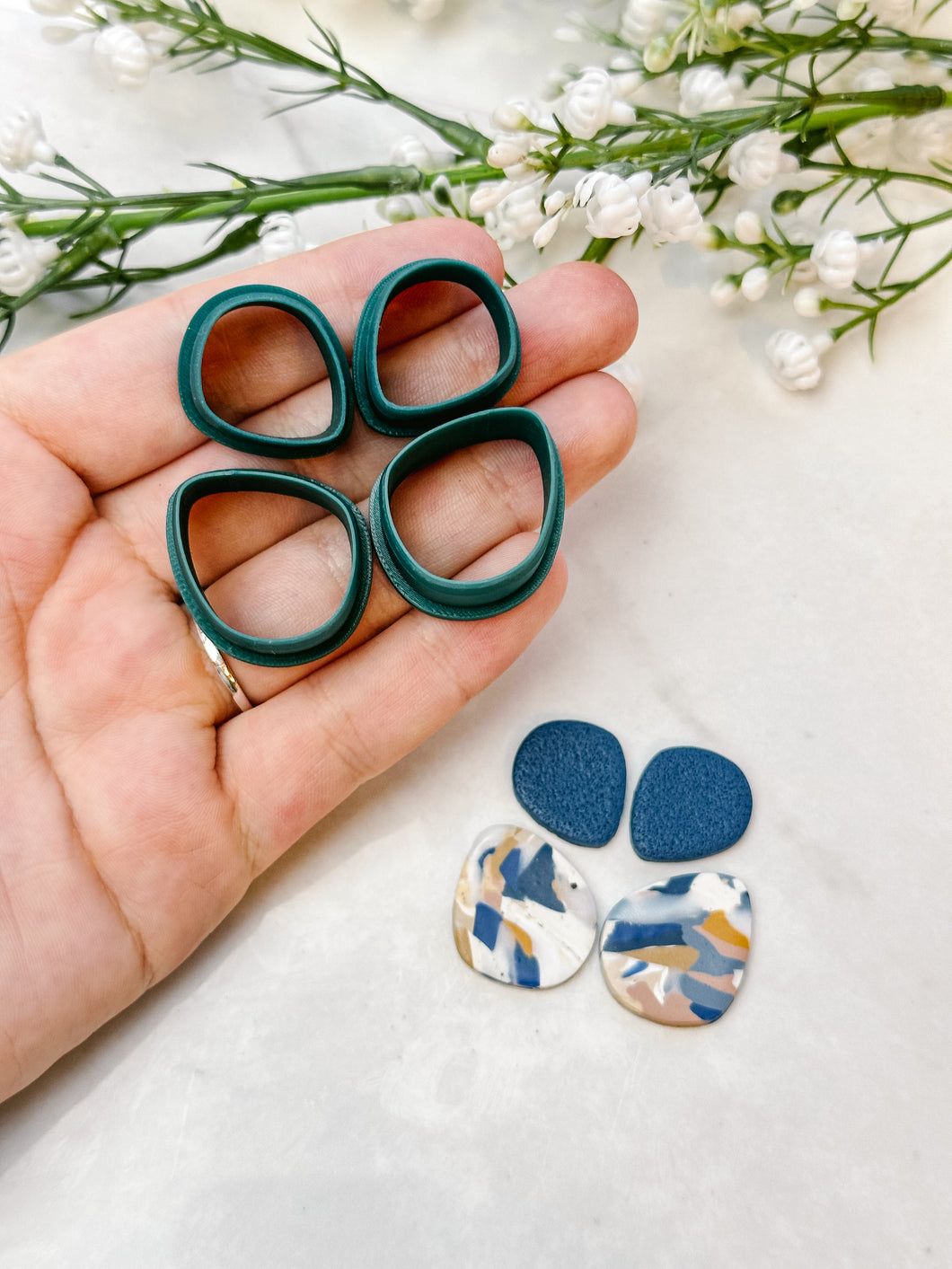 Duo Organic Rounded Dangle Polymer Clay Cutter Set