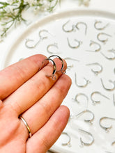 Load image into Gallery viewer, Sterling Silver Plated Huggie Hoops with 925 Sterling Silver Stud Pins
