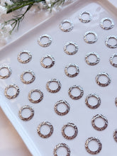 Load image into Gallery viewer, Real Platinum Plated Brass Rounded Circle Connector Link with Two Holes
