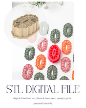 Load image into Gallery viewer, -STL Digital File- Boho Pointy Oval Donut Polymer Clay Cutter PCC1812
