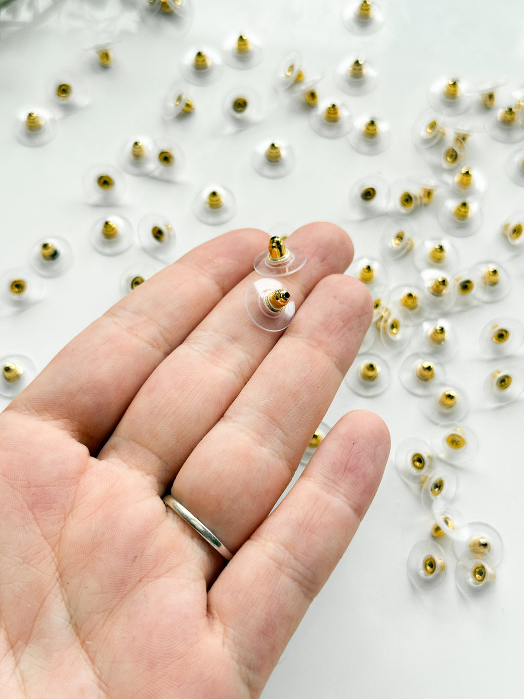 100pcs Gold Plated / Stainless Steel Bullet Clutch Earring Backs