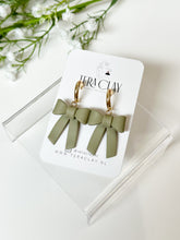 Load image into Gallery viewer, The Bow Dangles in Sage Green
