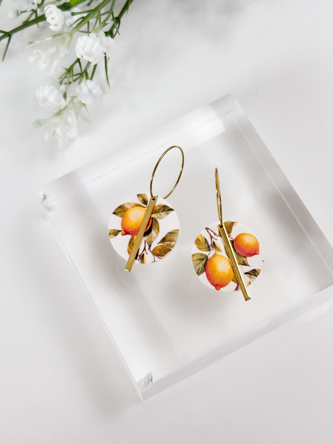 The Lemon Circle Hoops (also in silver)