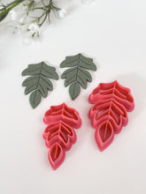 Load image into Gallery viewer, Fall Leaf Triple Dangle Polymer Clay Cutter
