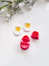 Load image into Gallery viewer, Easter Chick &amp; Egg Set Polymer Clay Cutters
