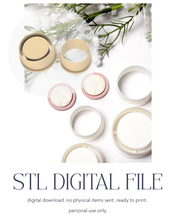 Load image into Gallery viewer, -STL Digital File- Circle Embedded Polymer Clay Cutter PCC1778
