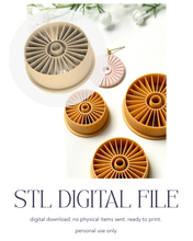 Load image into Gallery viewer, -STL Digital File- Corduroy Circle Polymer Clay Cutter PCC1768
