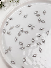 Load image into Gallery viewer, Real Platinum Plated Glass Drop Link Connector with Two Holes

