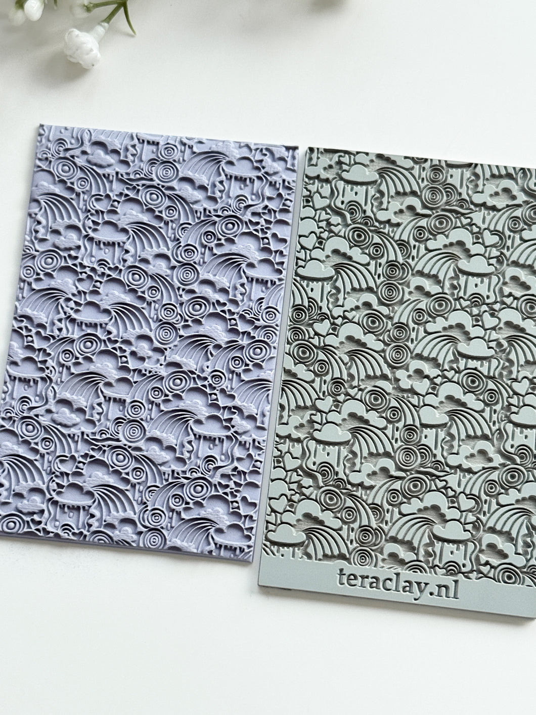 Clouds & Rainbows Rubber Texture Mat for Polymer Clay
