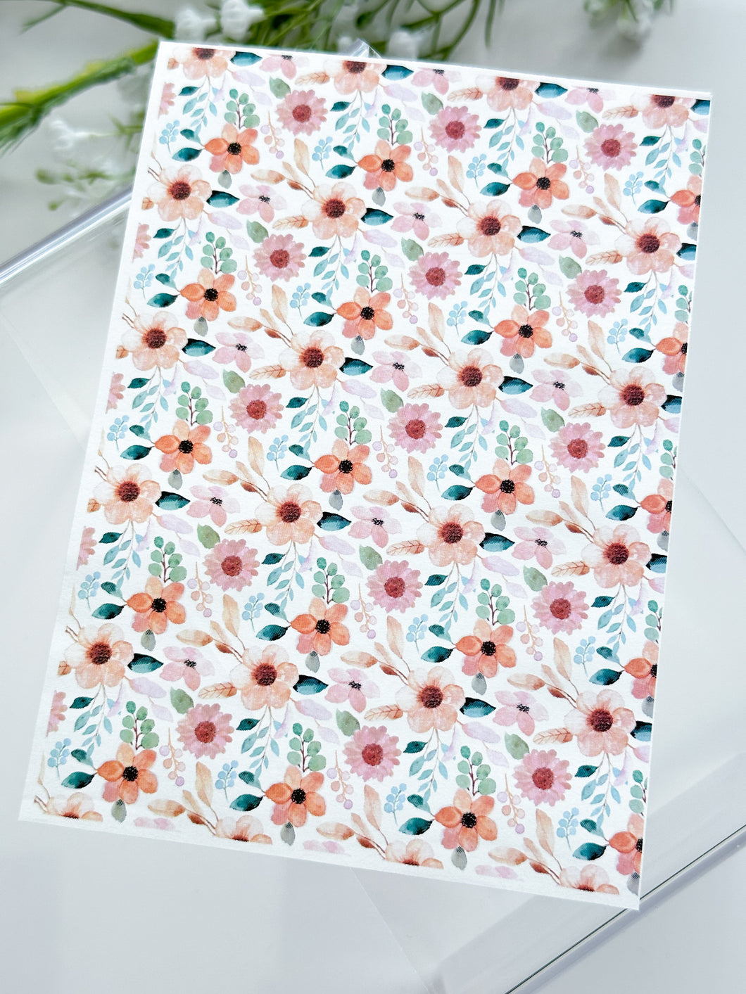 Transfer Paper 289 Orange Flowers | Image Water Transfer