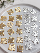 Load image into Gallery viewer, 24K Gold/925 Sterling Silver Plated Tropical Leaf Charm with One Hole
