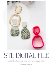Load image into Gallery viewer, -STL Digital File- Duo Organic Arch Set with Drill Guides Polymer Clay Cutters PCC1659
