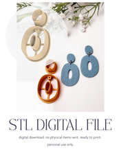 Load image into Gallery viewer, -STL Digital File- Duo Organic Donut Set with Drill Guides Polymer Clay Cutters PCC1786

