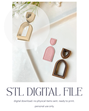 Load image into Gallery viewer, -STL Digital File- Duo Pointy Framed Arch Polymer Clay Cutter Set PCC1433
