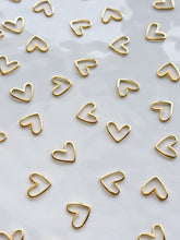 Load image into Gallery viewer, 24K Gold/925 Sterling Silver Plated Heart Bezels
