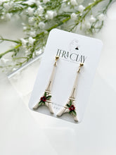 Load image into Gallery viewer, The Eiffel Tower Floral Dangles (also in silver)
