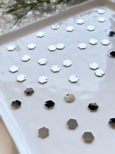 Load image into Gallery viewer, Real Platinum Plated Brass Hexagon Charms with One Holes
