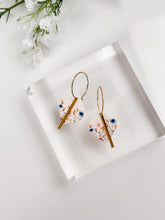 Load image into Gallery viewer, The Floral Field Hoops (also in silver)
