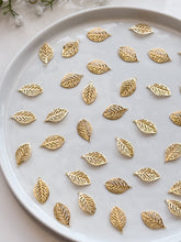 Load image into Gallery viewer, 18K Gold Plated Organic Leaf Pendant with One Hole
